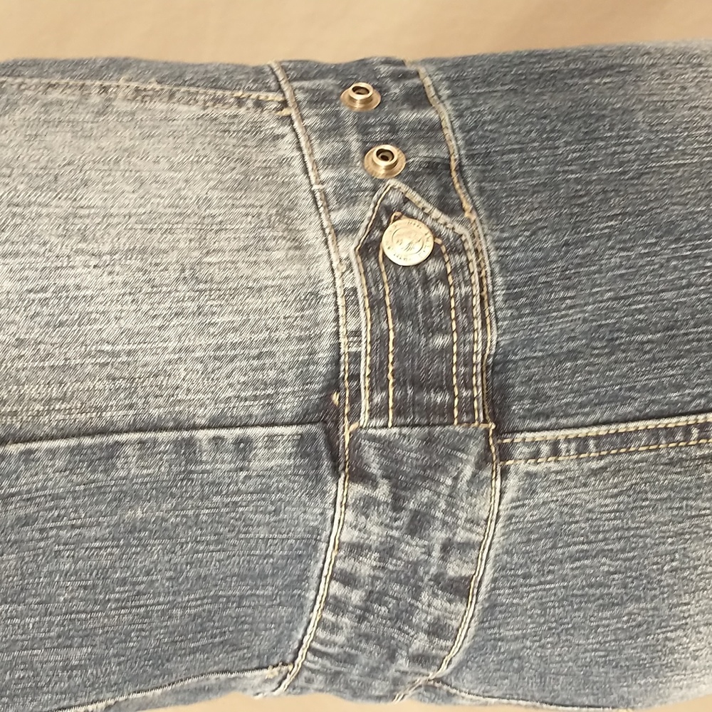 Vintage Denim Jumpsuit Sexy Rocawear 90s Stretch Jeans lots Zippers One Piece M - Picture 4 of 16